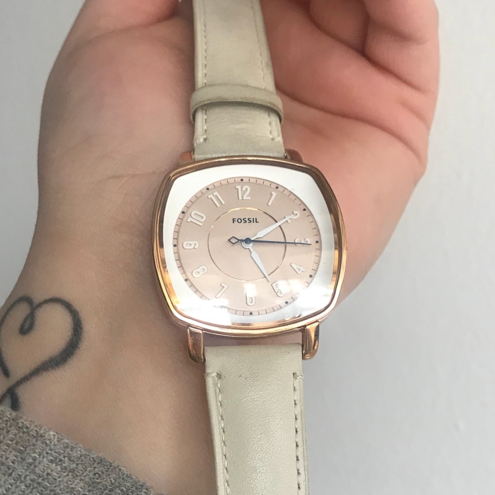 Rose Gold Fossil Watch